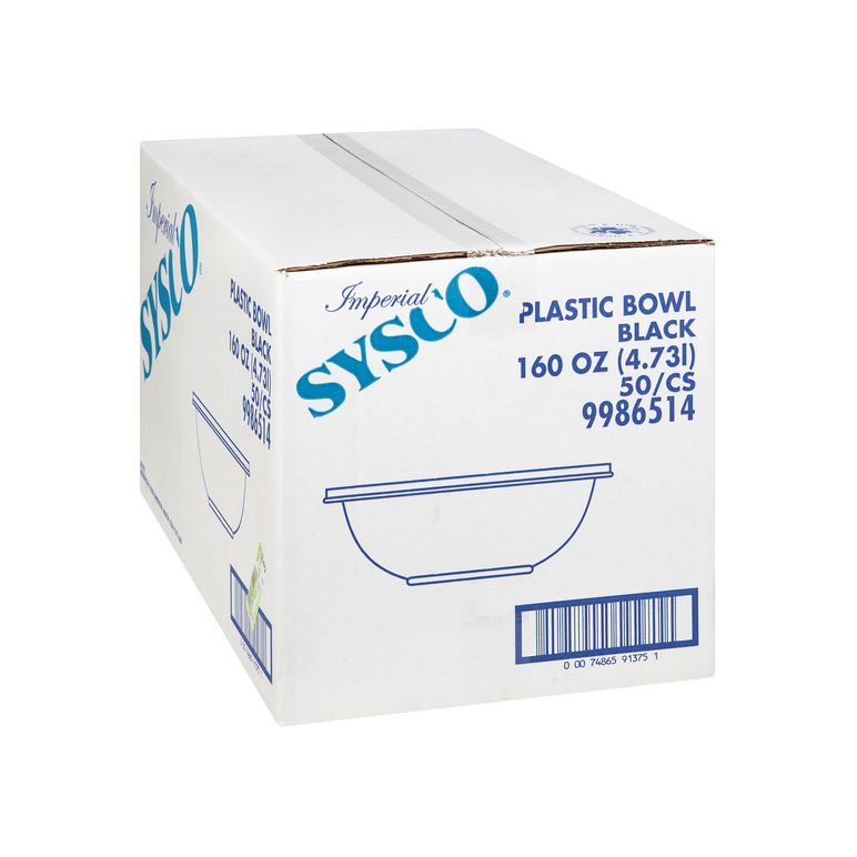 Bowl Plastic Black Pet 160 Ounce