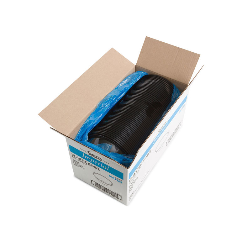 Bowl Plastic Black Pet 80 Ounce