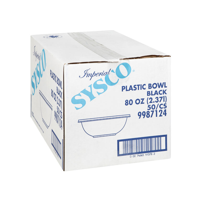 Bowl Plastic Black Pet 80 Ounce