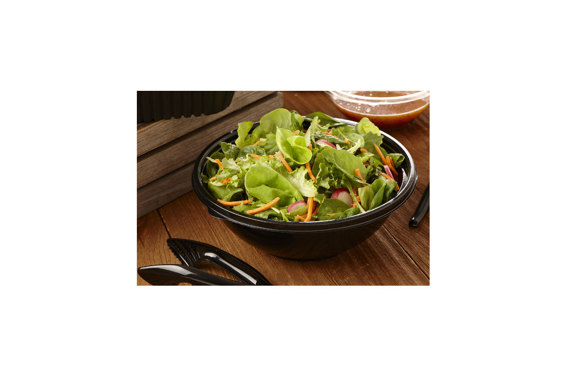 Bowl Plastic Black Pet 80 Ounce