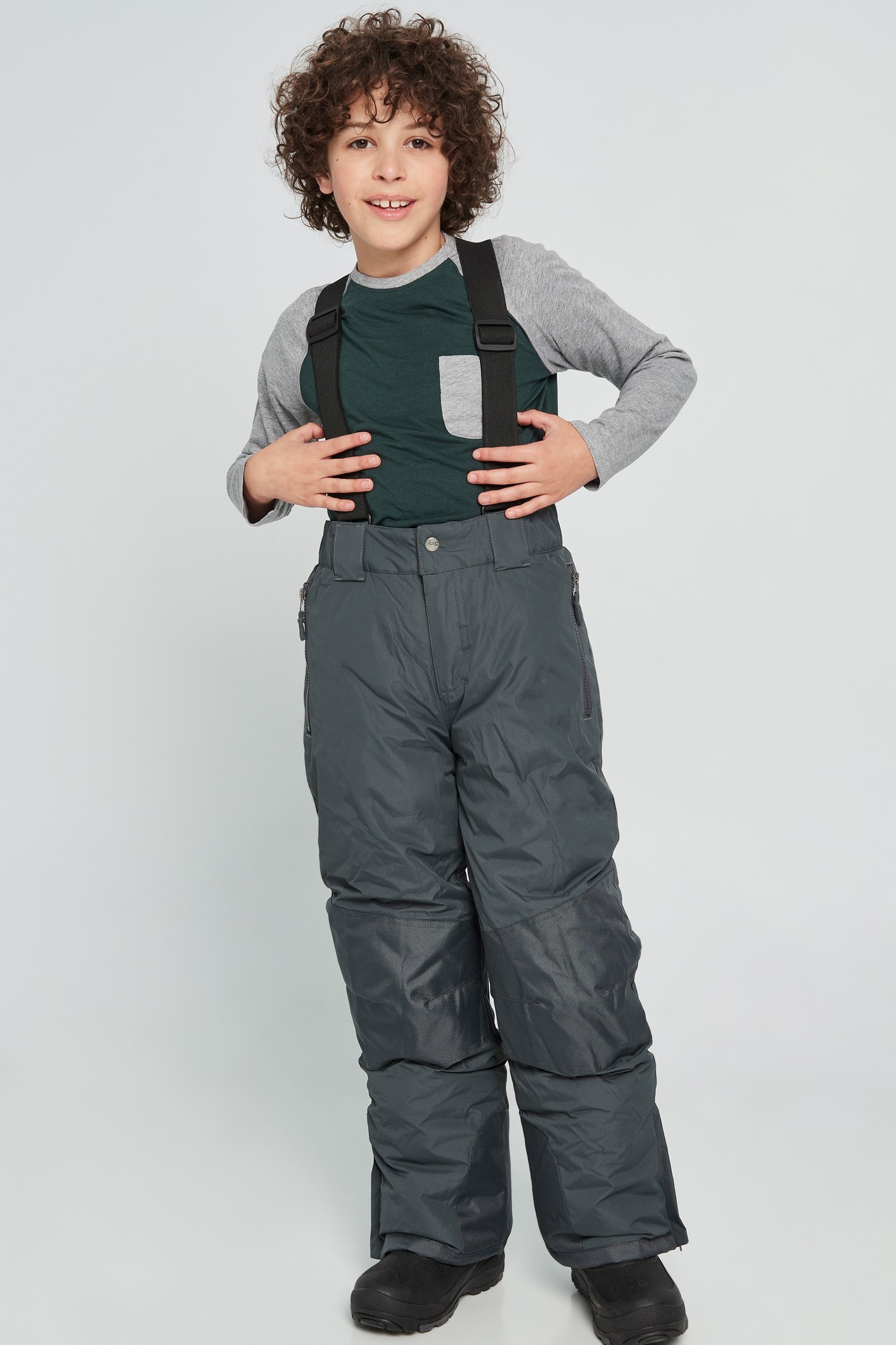 Grey insulated winter overalls Teenage boy Aubainerie