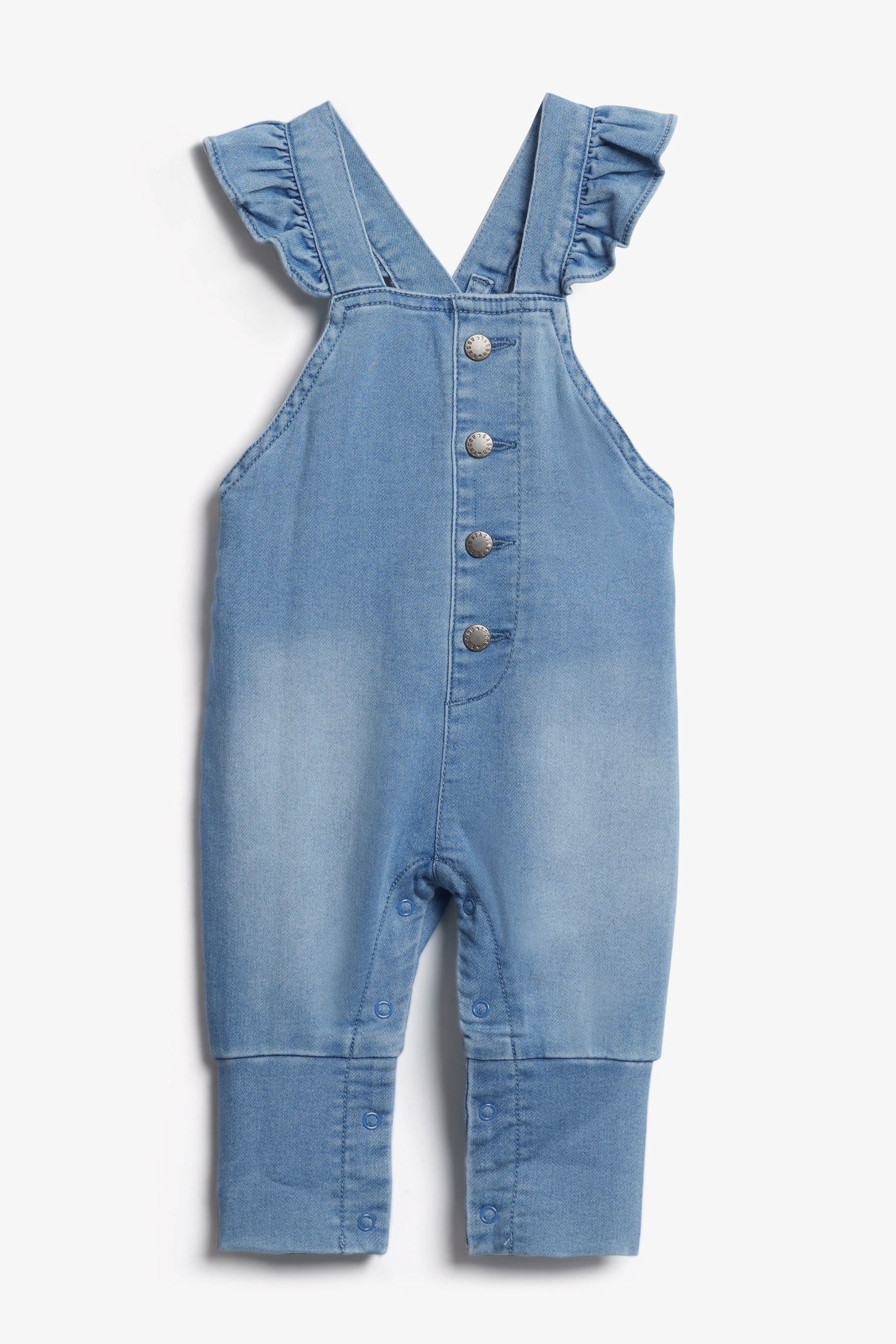 Salopette En Denim Evolutive Bebe Fille Aubainerie
