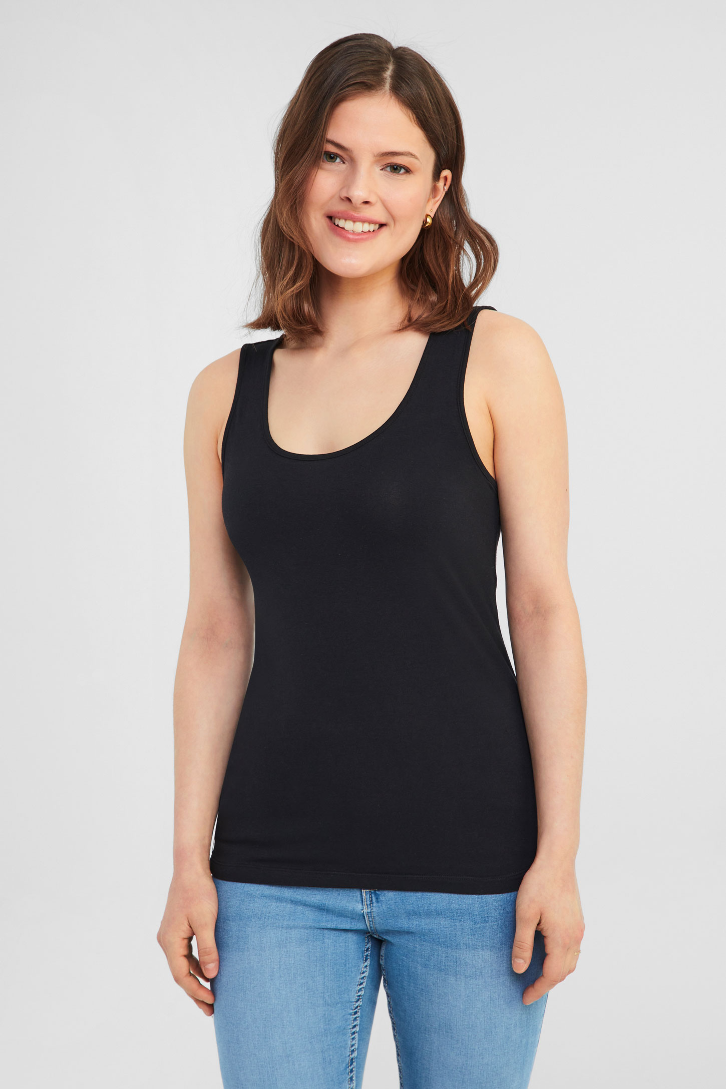 Débardeur Fille New Look Coton Vert - Taille 12-13 Ans, Col Carré (Très Bon état)