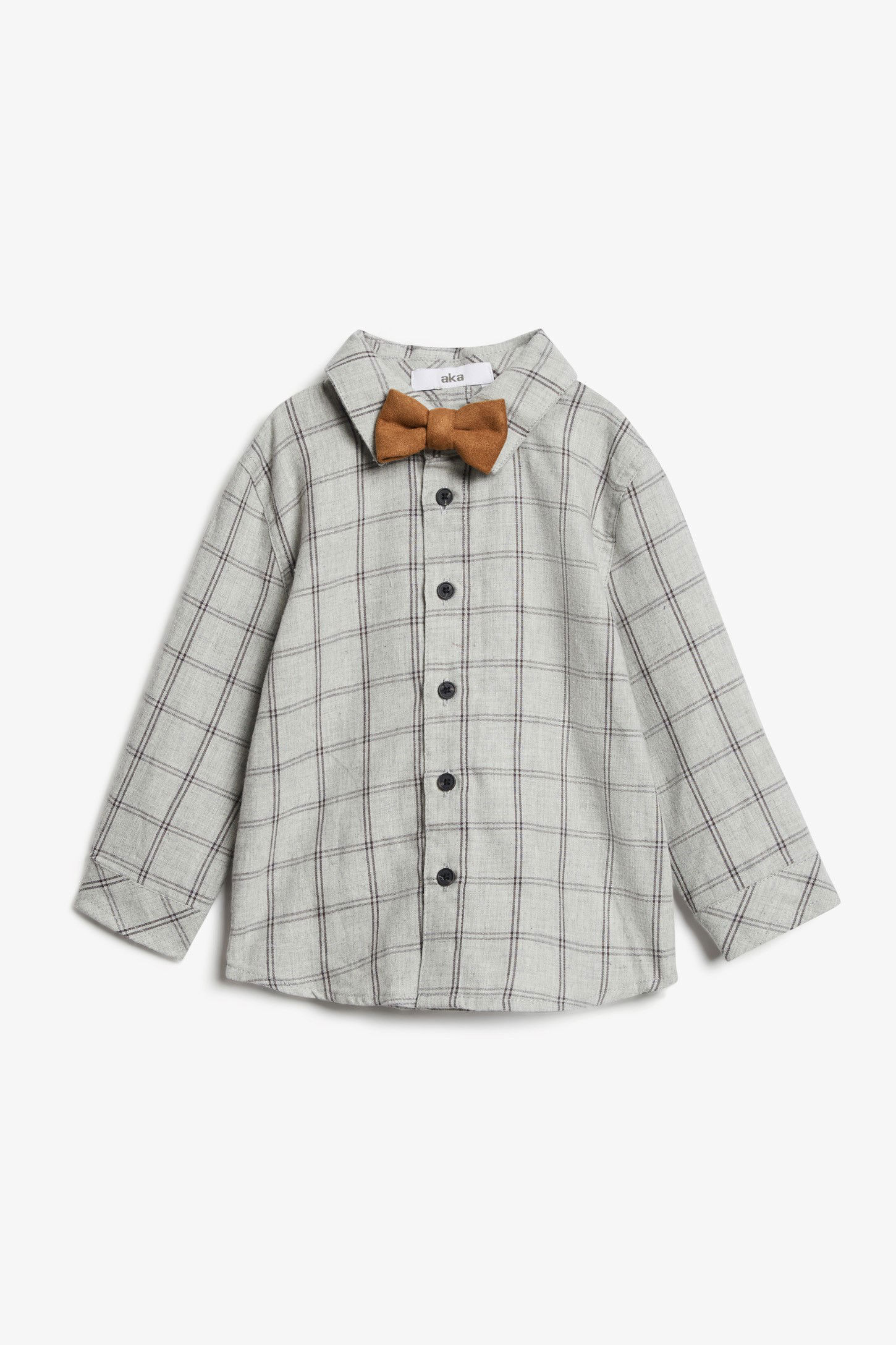 Plaid Shirt And Bow Tie Baby Boy Aubainerie