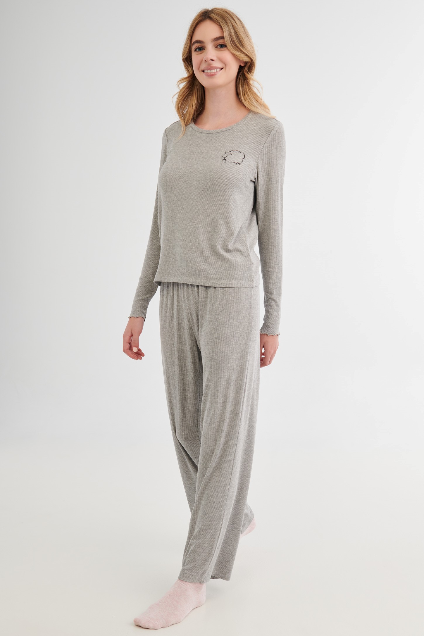 Qtinghua Pantalon de pyjama décontracté couleur unie avec cordon de serrage et poches latérales en polaire corail pour femme 