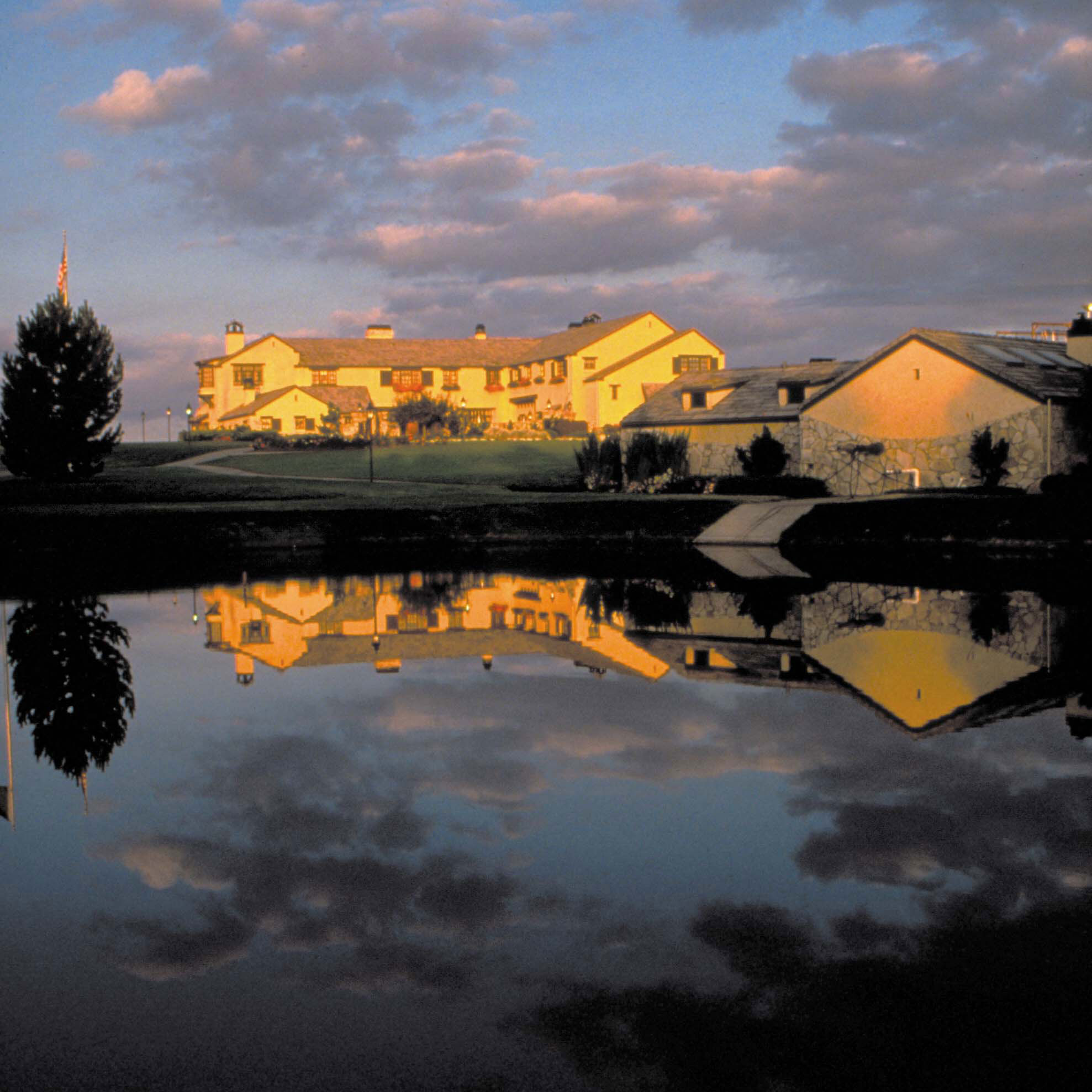 winery with reflection