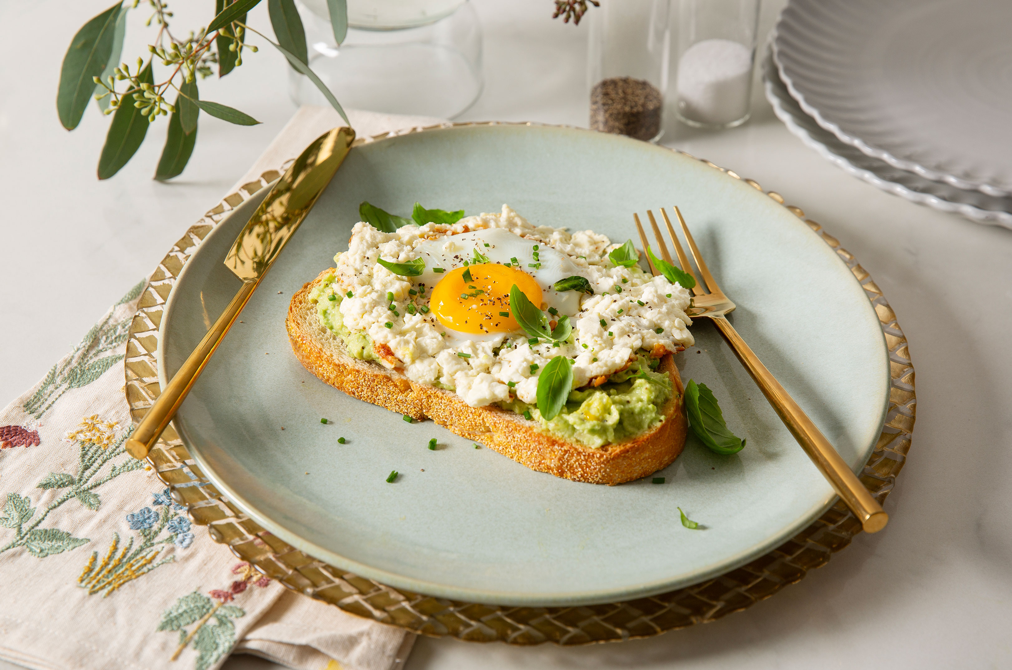 Avocado Feta Fried Egg Toast Recipe | Chateau Ste. Michelle