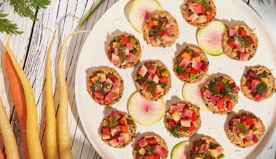 Rainbow Vegan Bruschetta