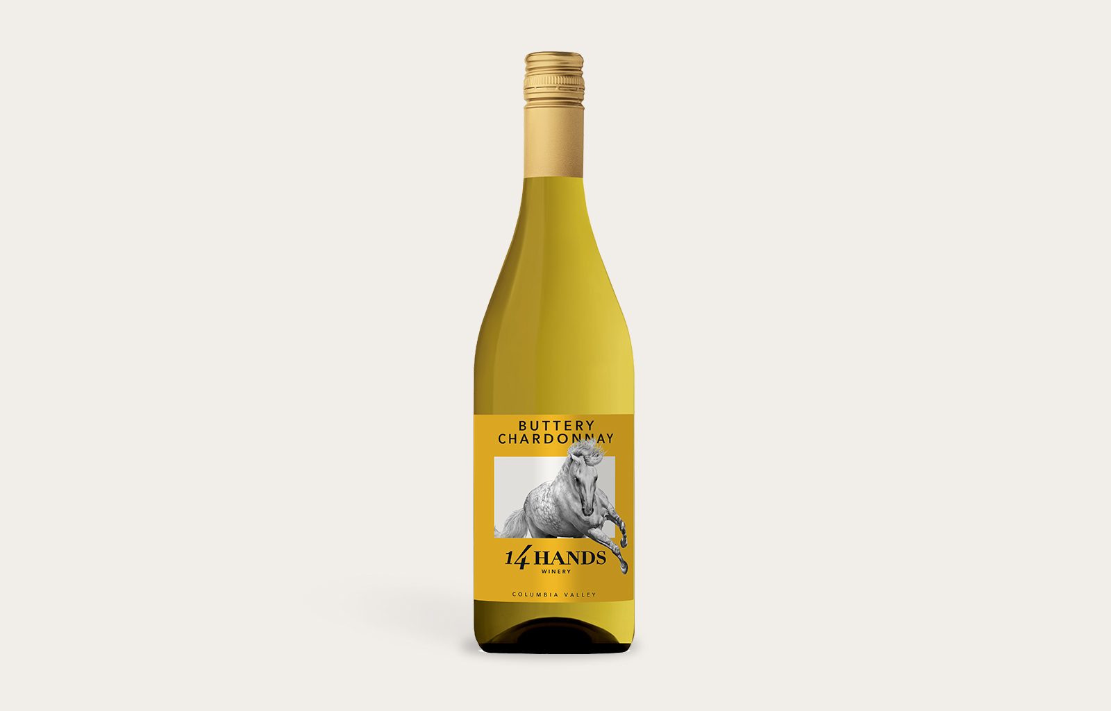 Bottle of 14 Hands Buttery Chardonnay