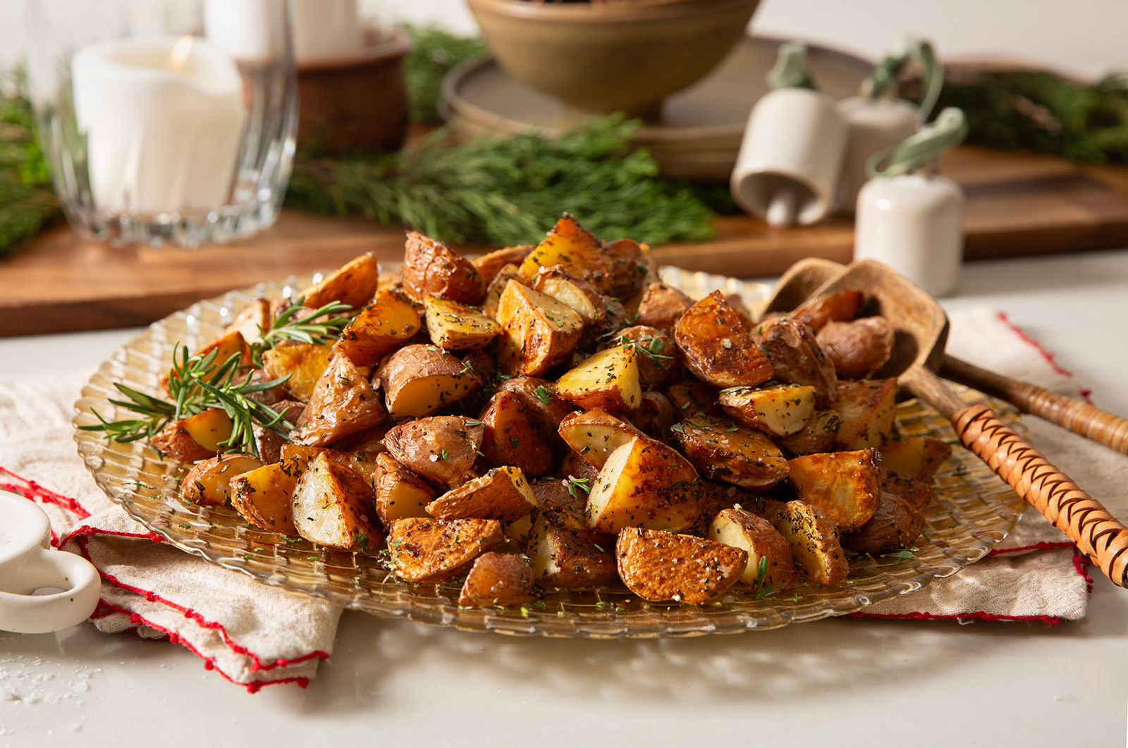 Plate of Rosemary Roasted Potatoes