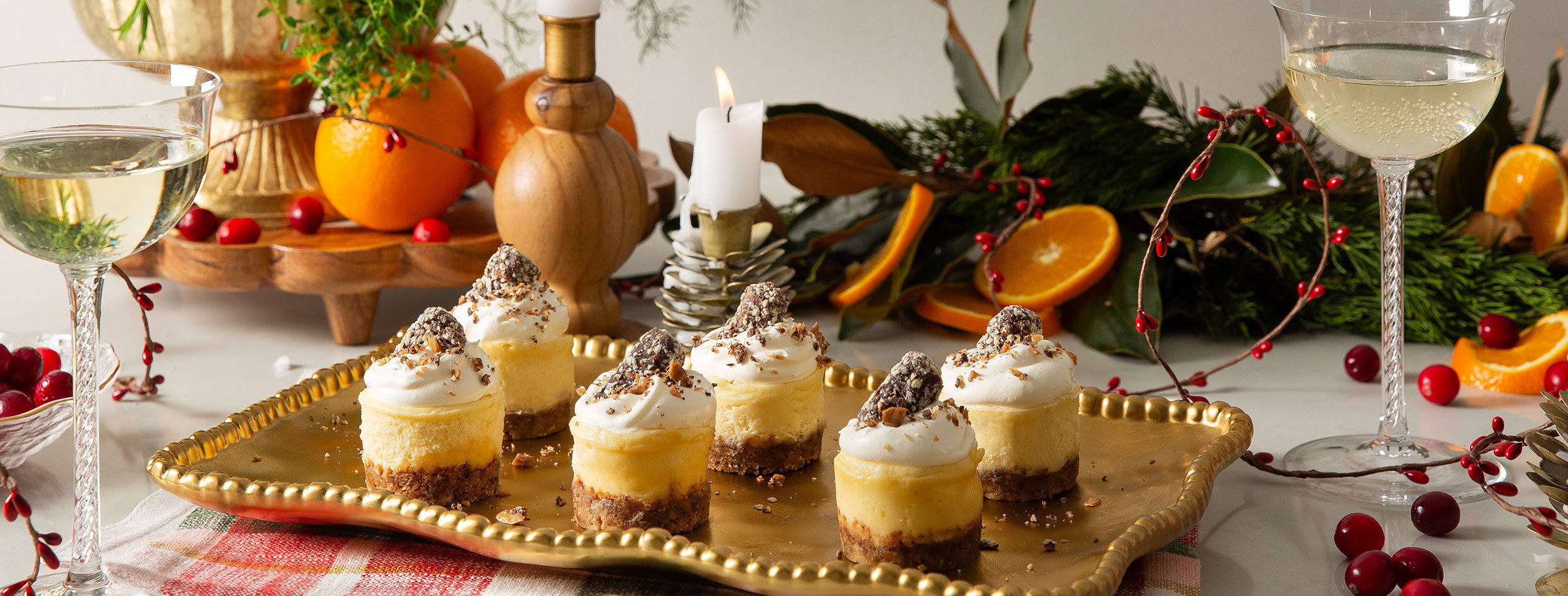 Mini Cheesecakes with wine