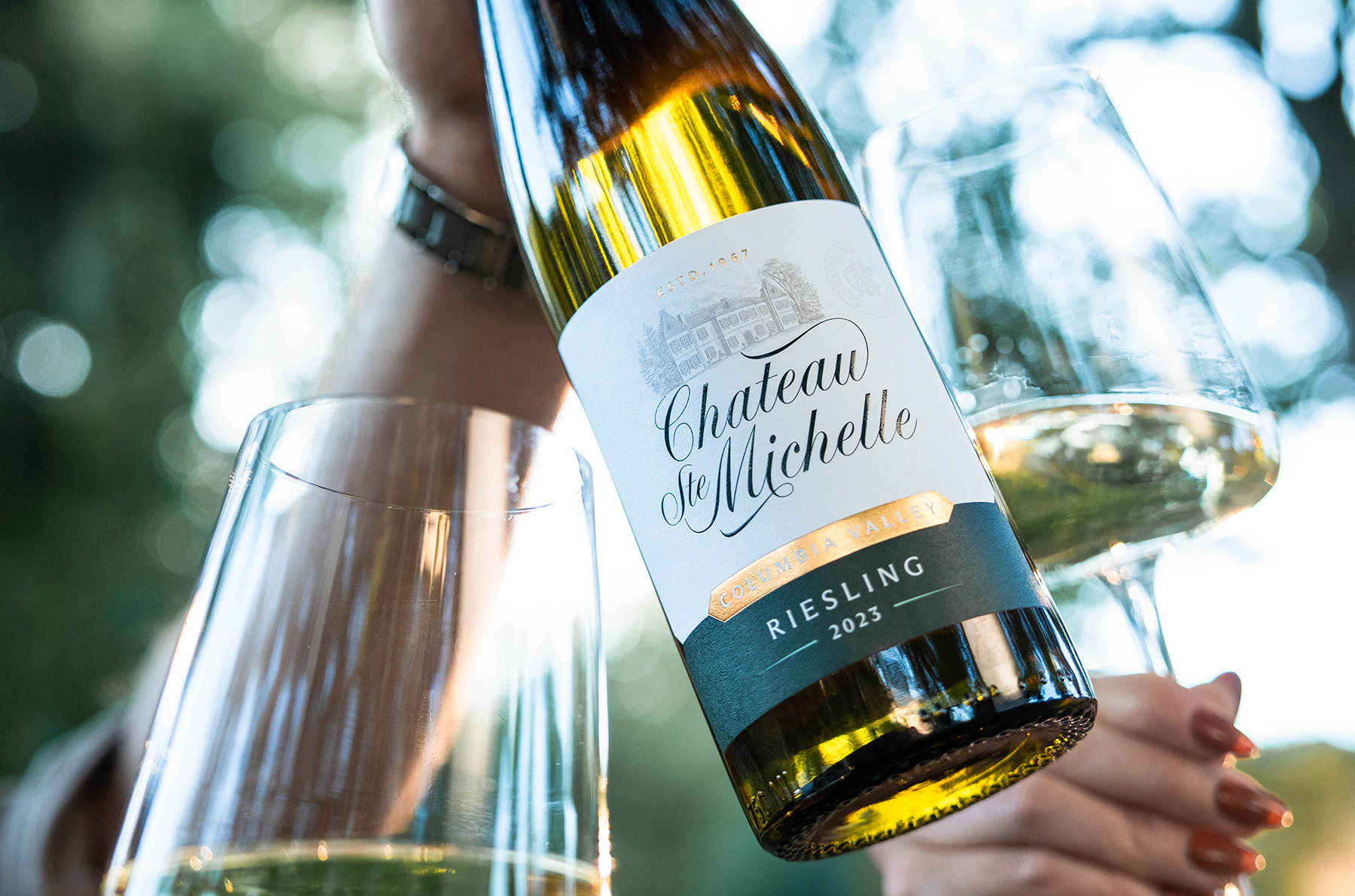 Bottle of Chateau Ste. Michelle Riesling