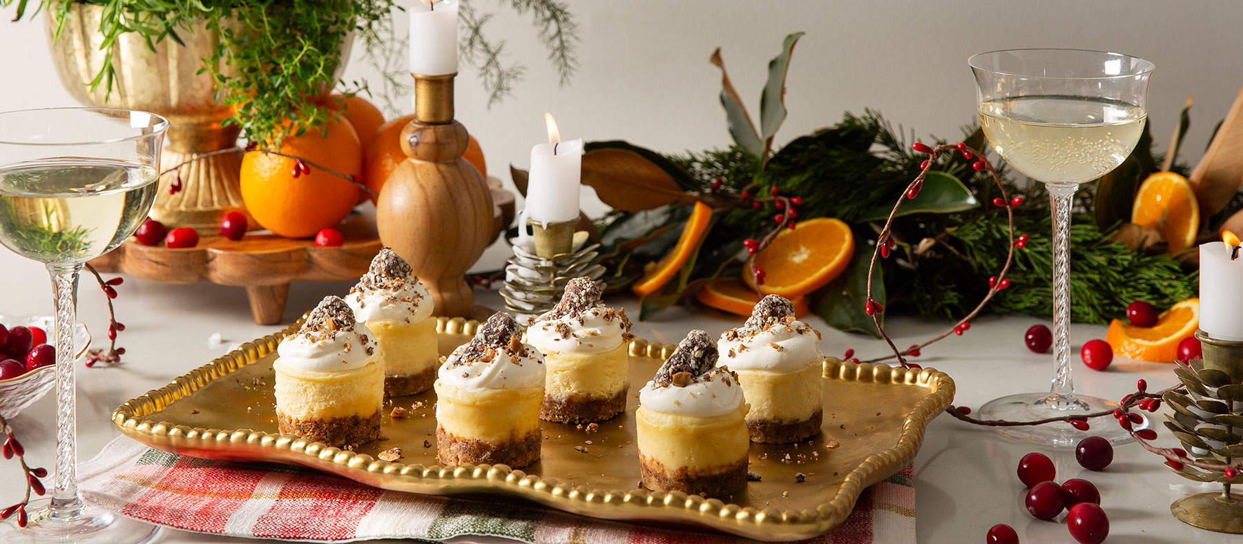 Almond Roca mini cheesecakes