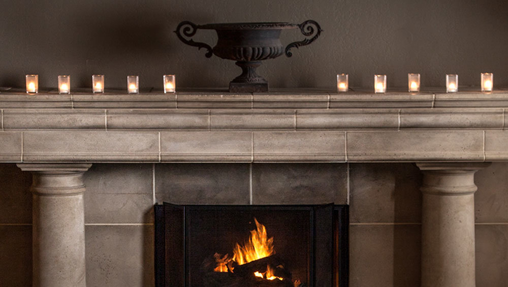 banquet room fireplace