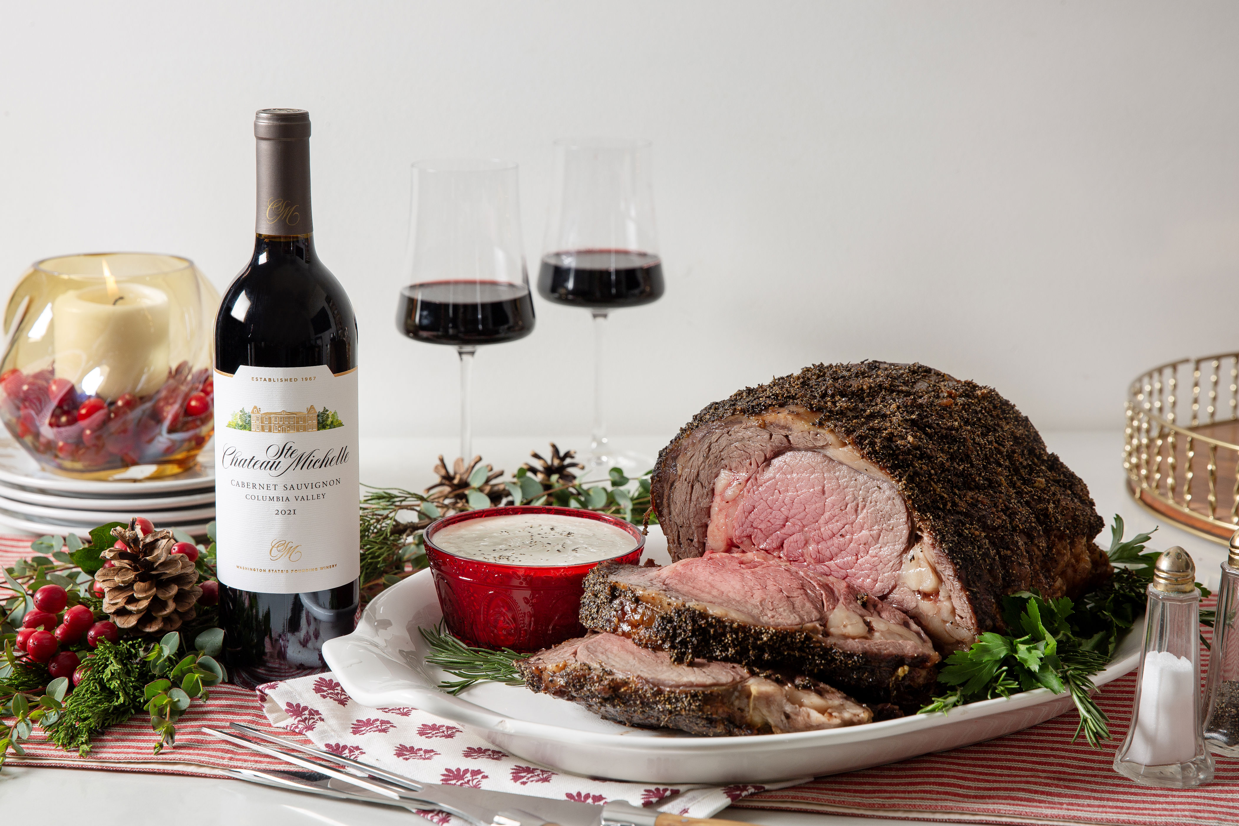 Pepper & Rosemary Crusted Prime Rib Recipe