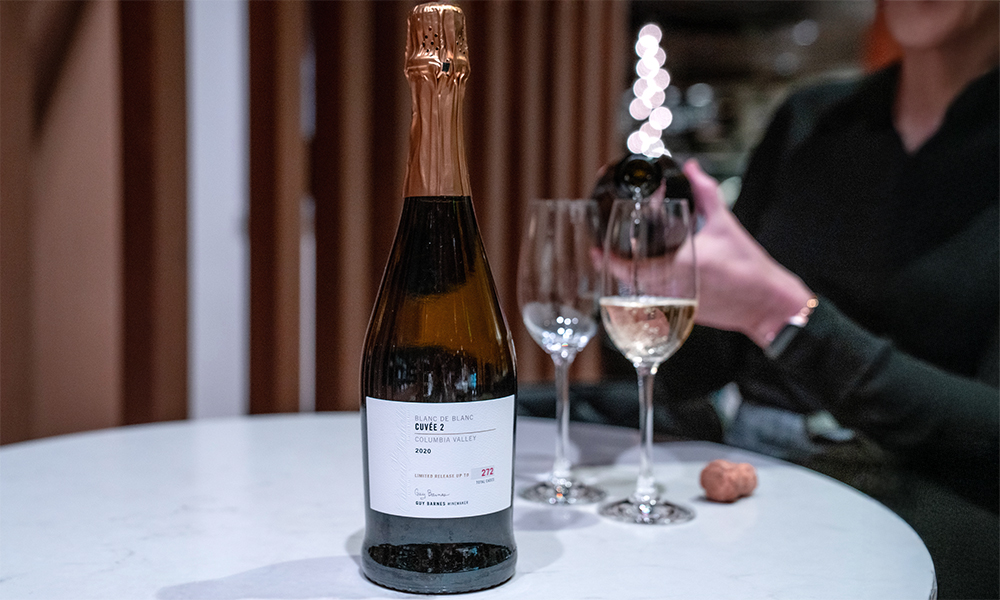 Bottle of Blanc de Blanc Cuvee 2