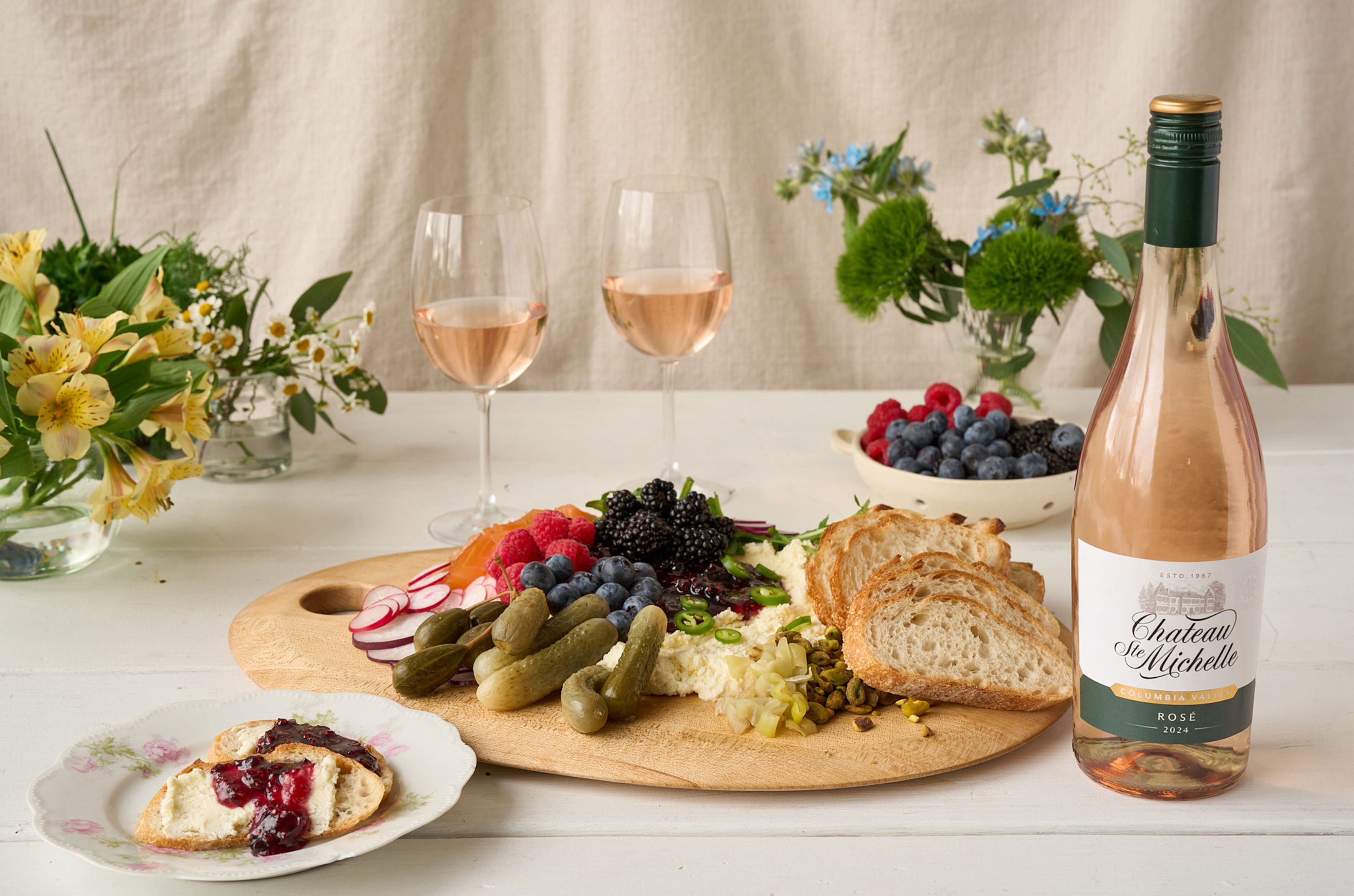 RecipeSpringboard with Fresh Ricotta & Berry-Serano Jam  