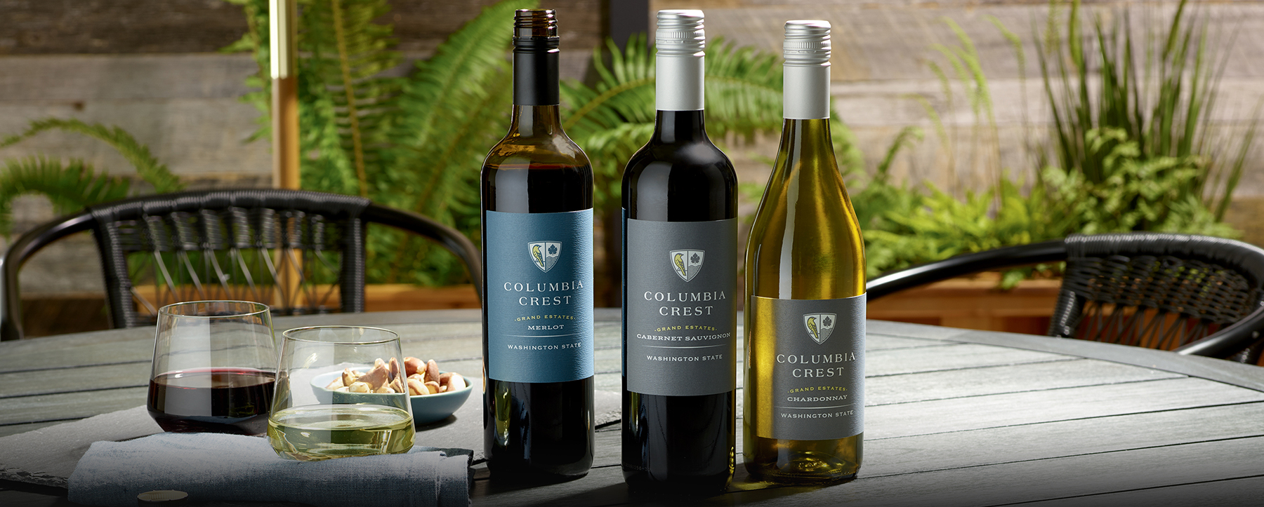 Grand Estates bottles on a table