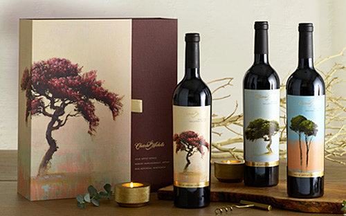 Bottles of Artist Series red wine