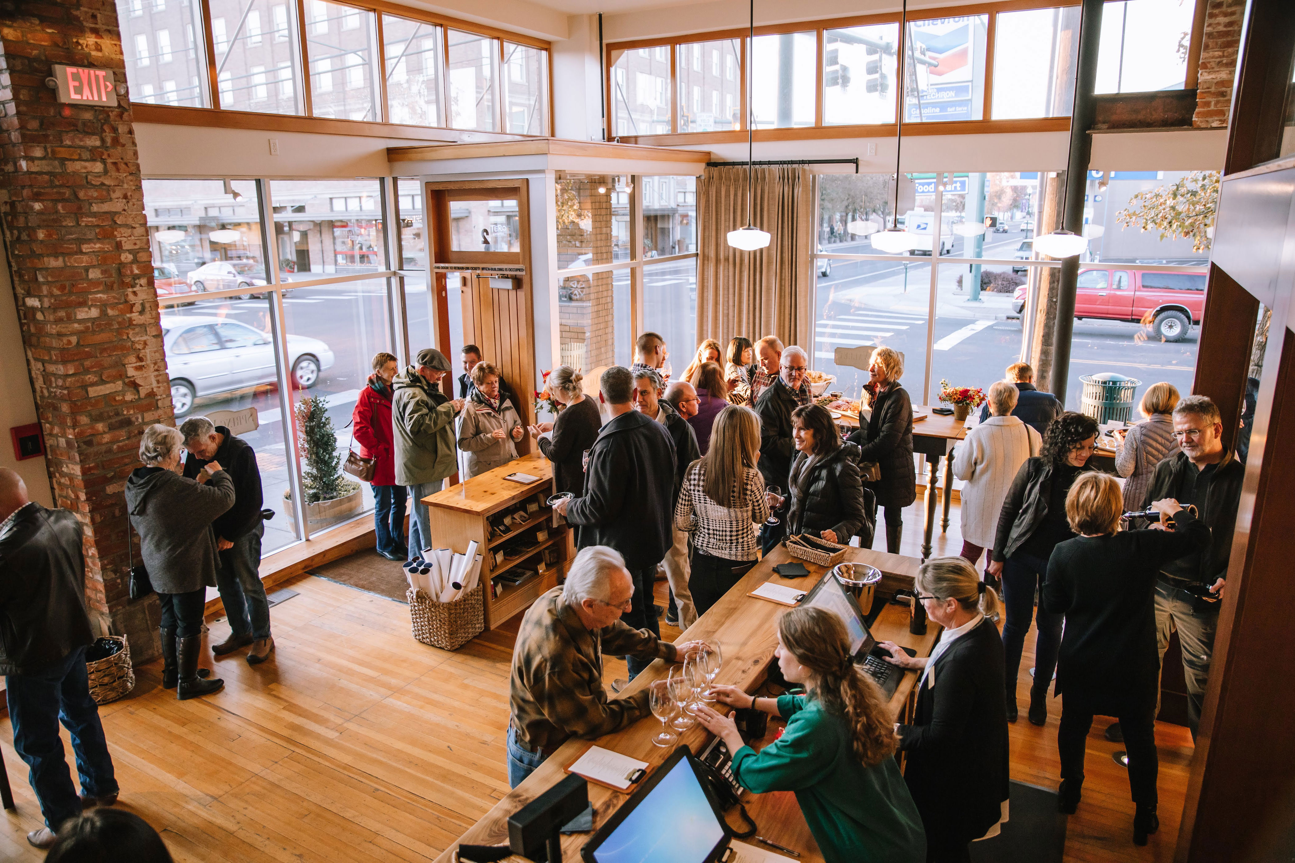 Guests at the Spring Valley Vineyard Tasting Room