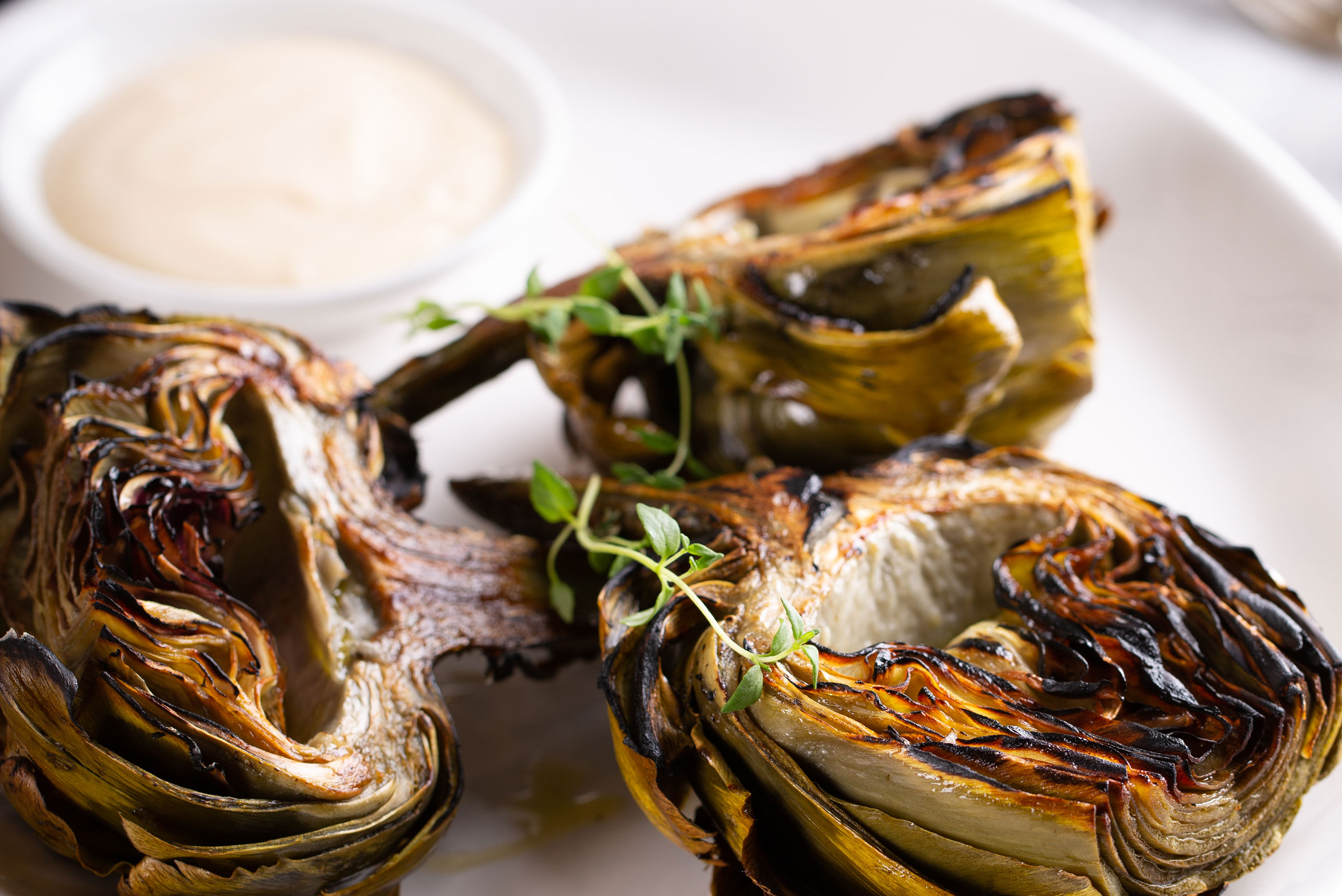 Roasted Artichokes with Lemon Pepper Dipping Sauce Recipe | Columbia Crest Wines