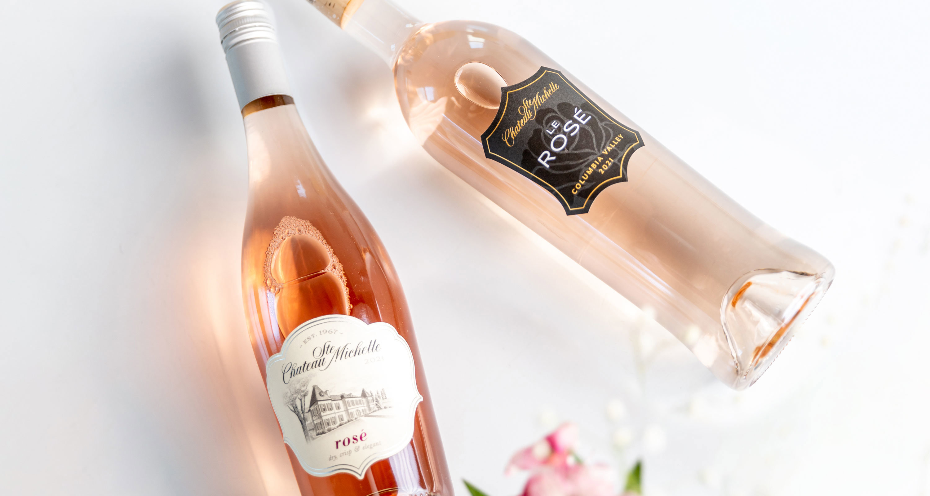 Bottles of Chateau Ste. Michelle Rosé