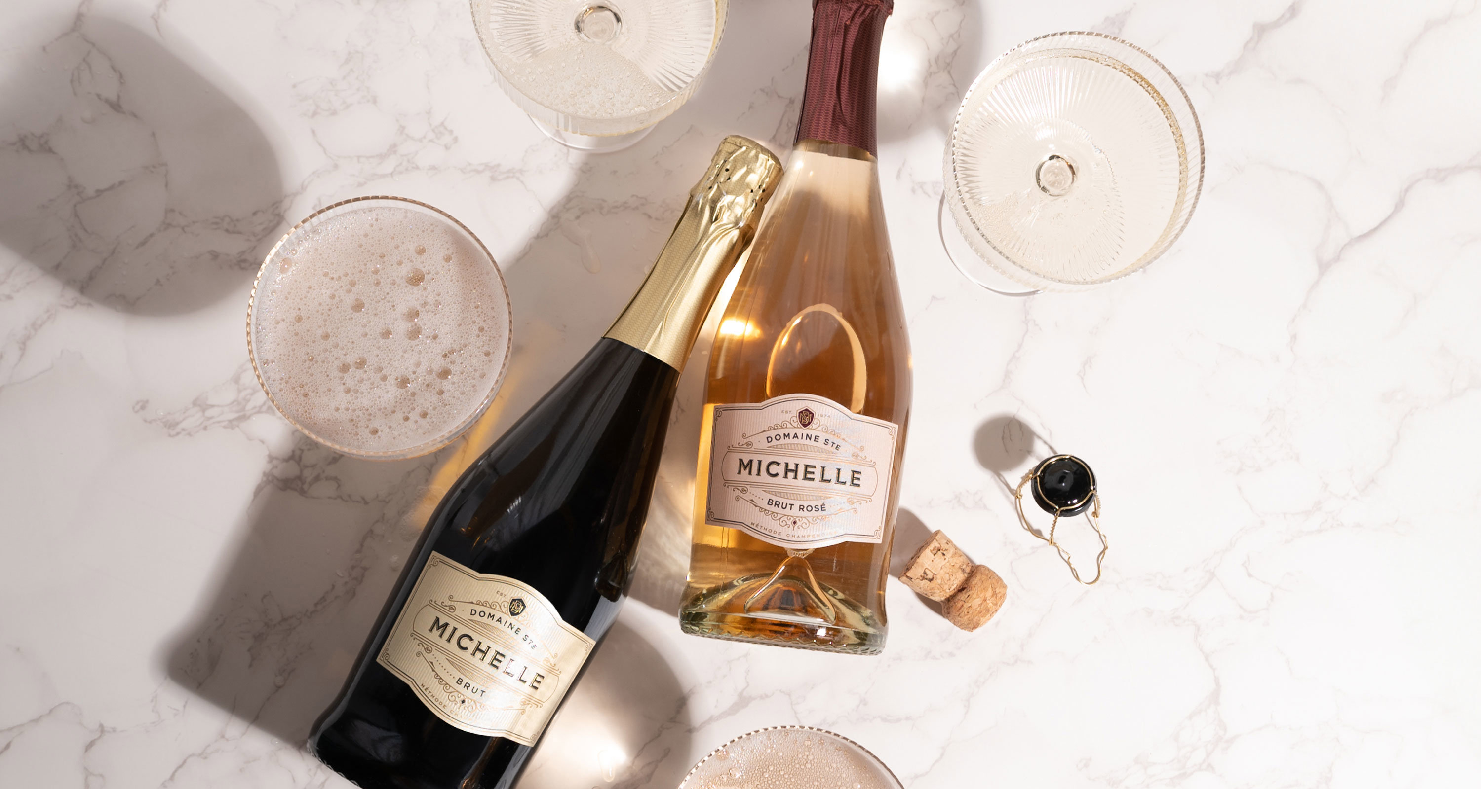 Bottles of Domaine Ste. Michelle Sparkling Wine