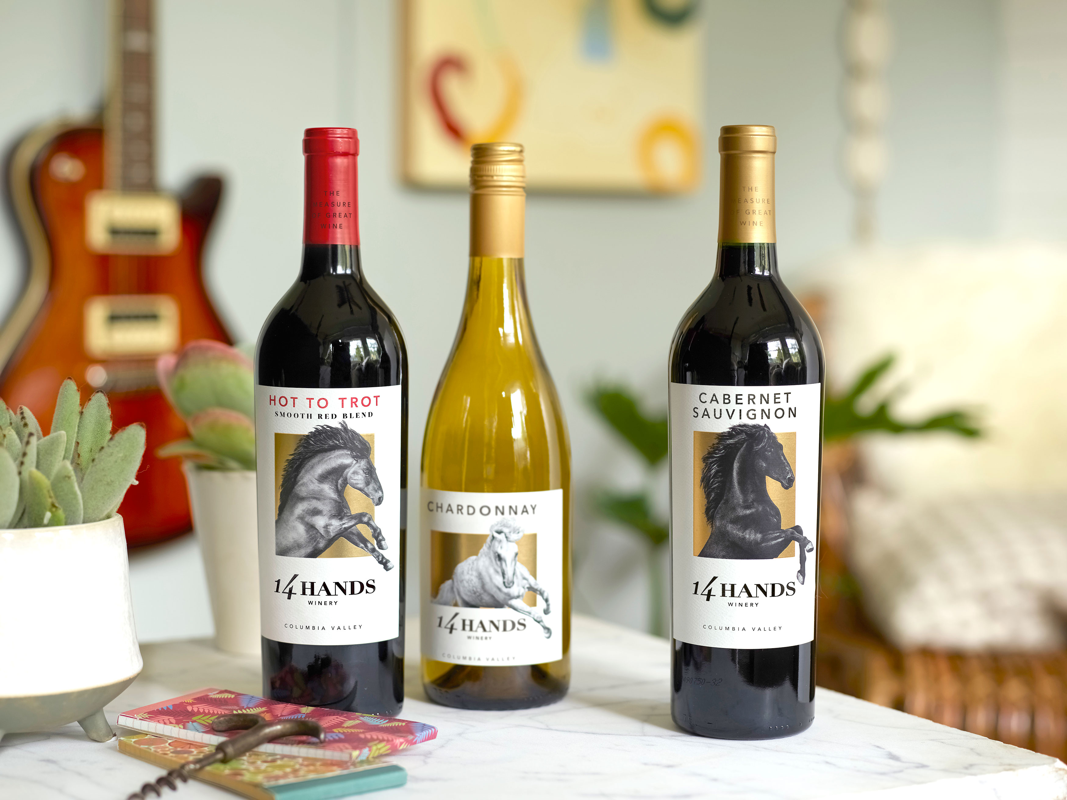 3 bottles of 14 Hands wines