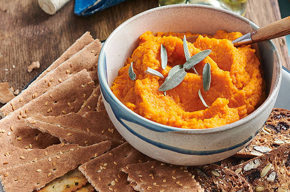 Bowl of carrot maple dip