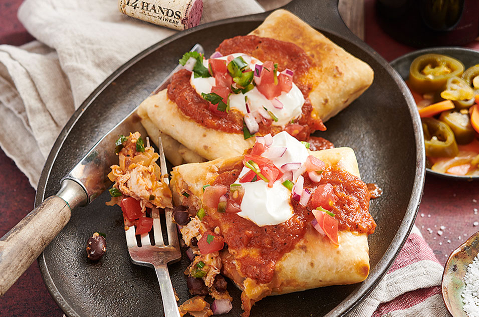 Chimichangas on a plate