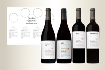 Spring Reds 4-Bottle Set with Tasting Mat