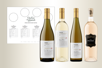 Spring Whites 4-Bottle Set with Tasting Mat