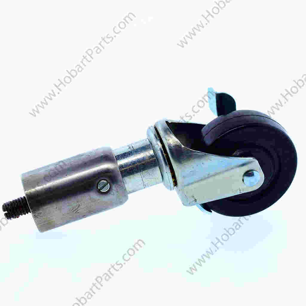 CASTER,ADJ. SWIVEL, W/BRAKE, 3"