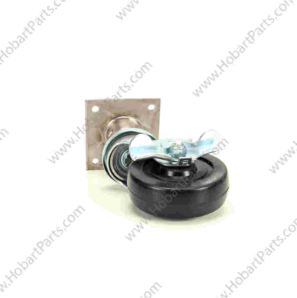 CASTER,PLATE MOUNT - 4", W/BRAKE