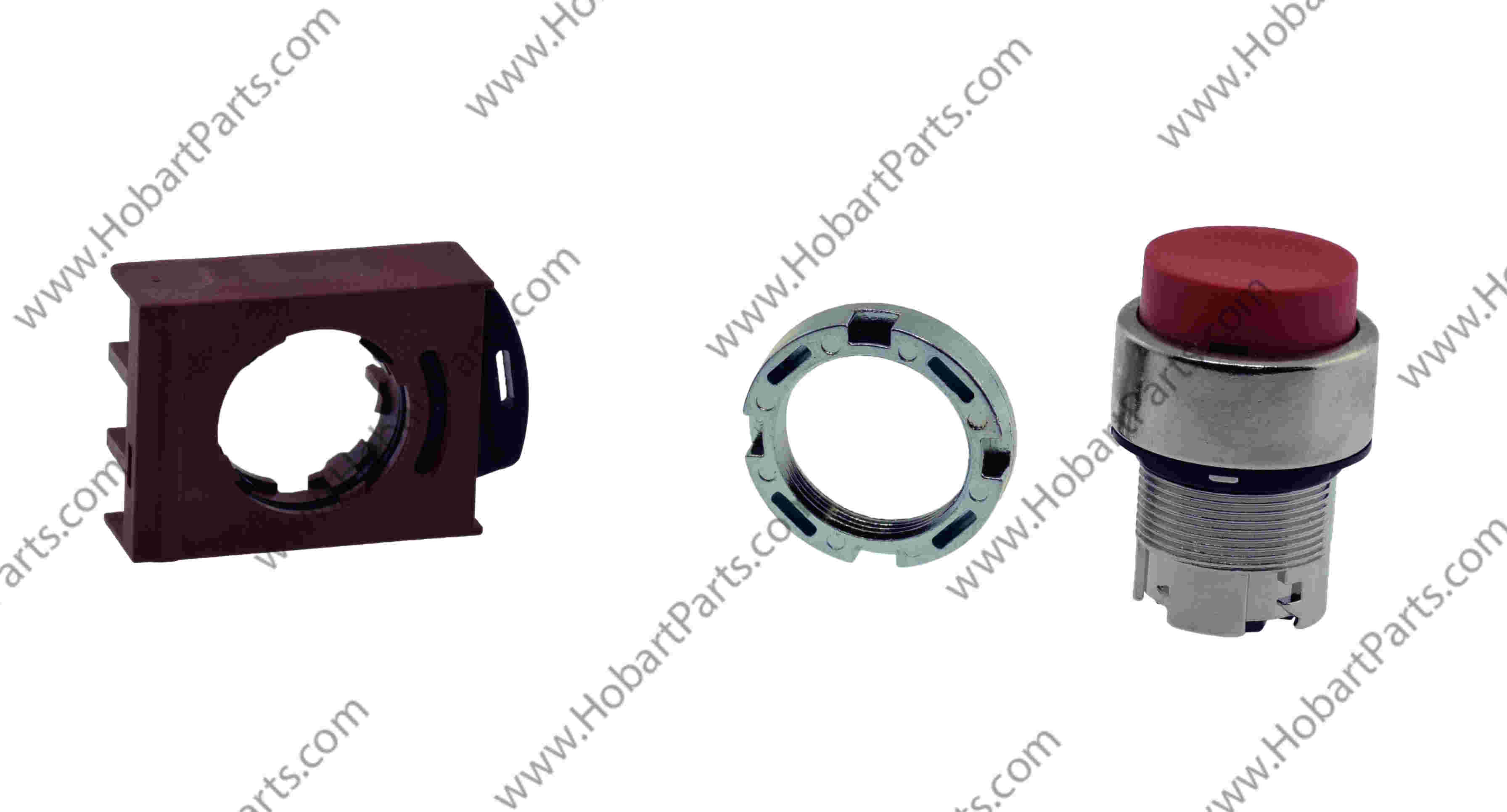 EXTENDED MOUNT, RED CAP O SATIN CHROME RING