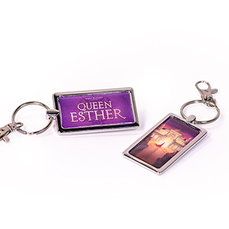QUEEN ESTHER SHOW ART METAL KEYCHAIN