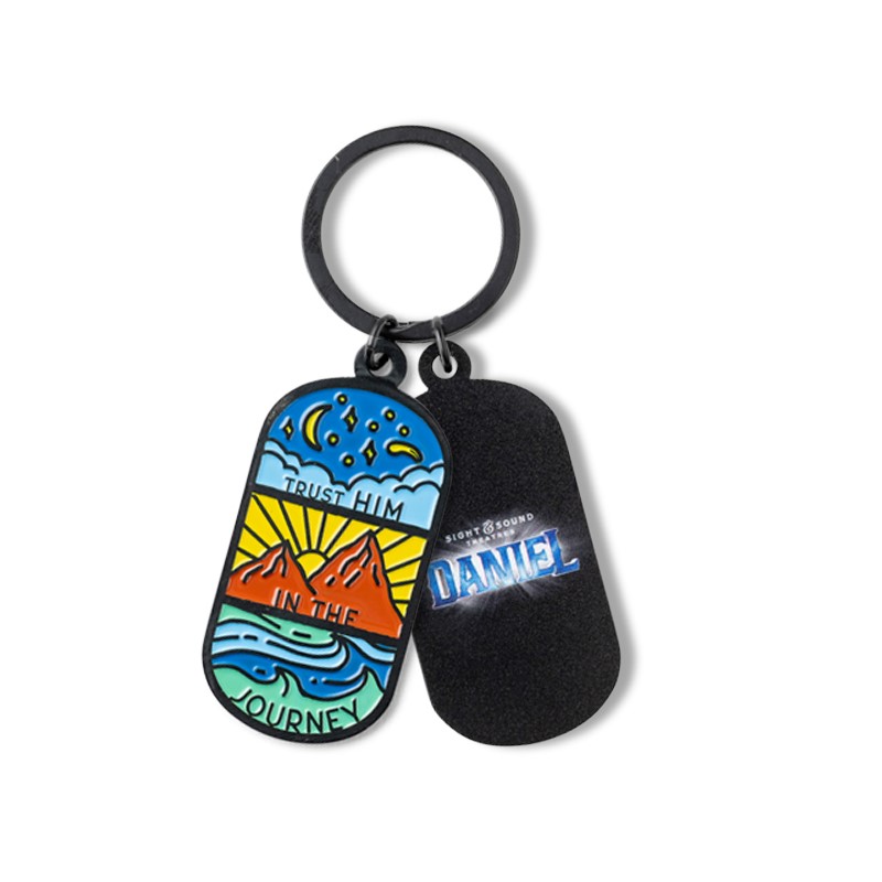 DANIEL TRUST HIM IN THE JOURNEY ENAMEL KEYCHAIN WITH CHARM