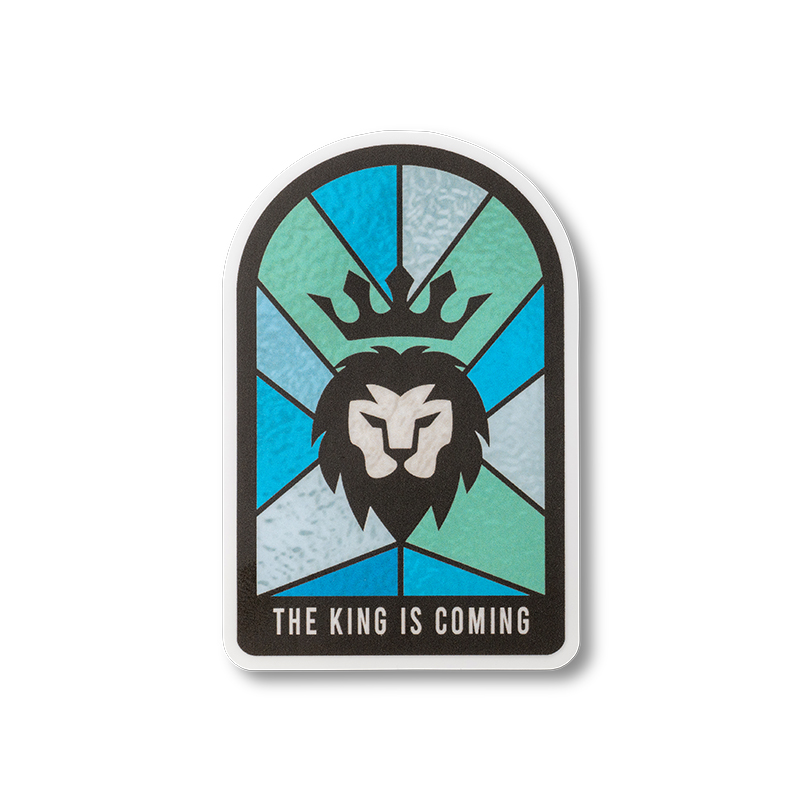 THE KING IS COMING MATTE STICKER