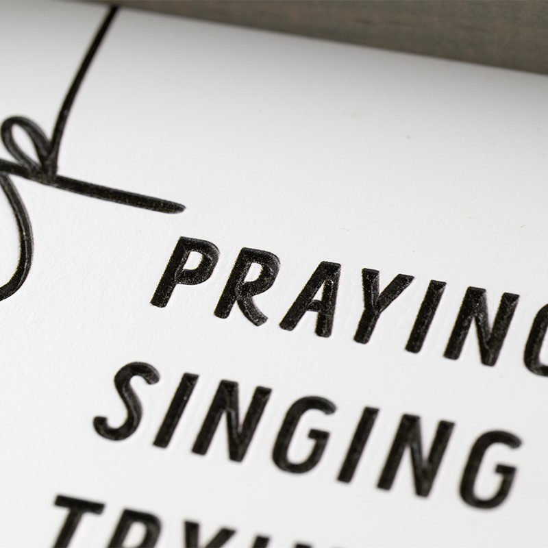 DANIEL KEEP PRAYING WALL ART 9X9