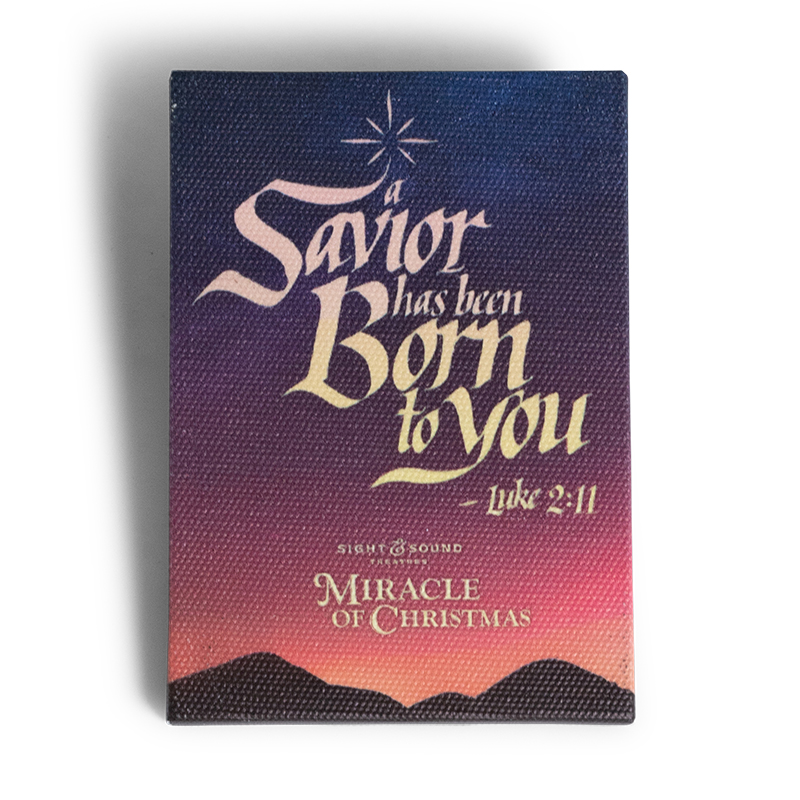 MIRACLE OF CHRISTMAS SAVIOR BORN TO YOU CANVAS MAGNET