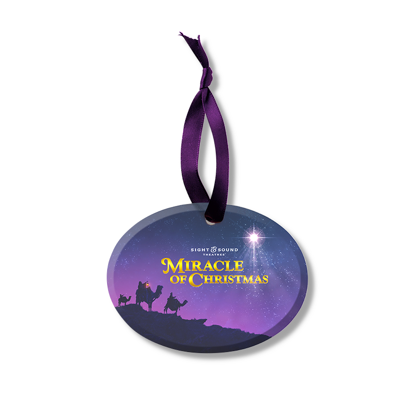 MIRACLE OF CHRISTMAS GLASS ORNAMENT