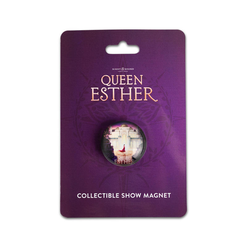 QUEEN ESTHER SHOW ART BUBBLE MAGNET