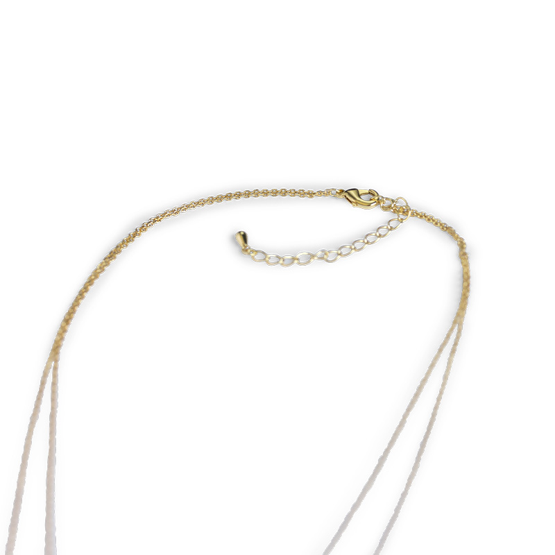 DOUBLE CROSS NECKLACE GOLD