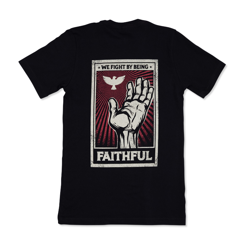 NOAH We Fight by Being Faithful Black T-Shirt