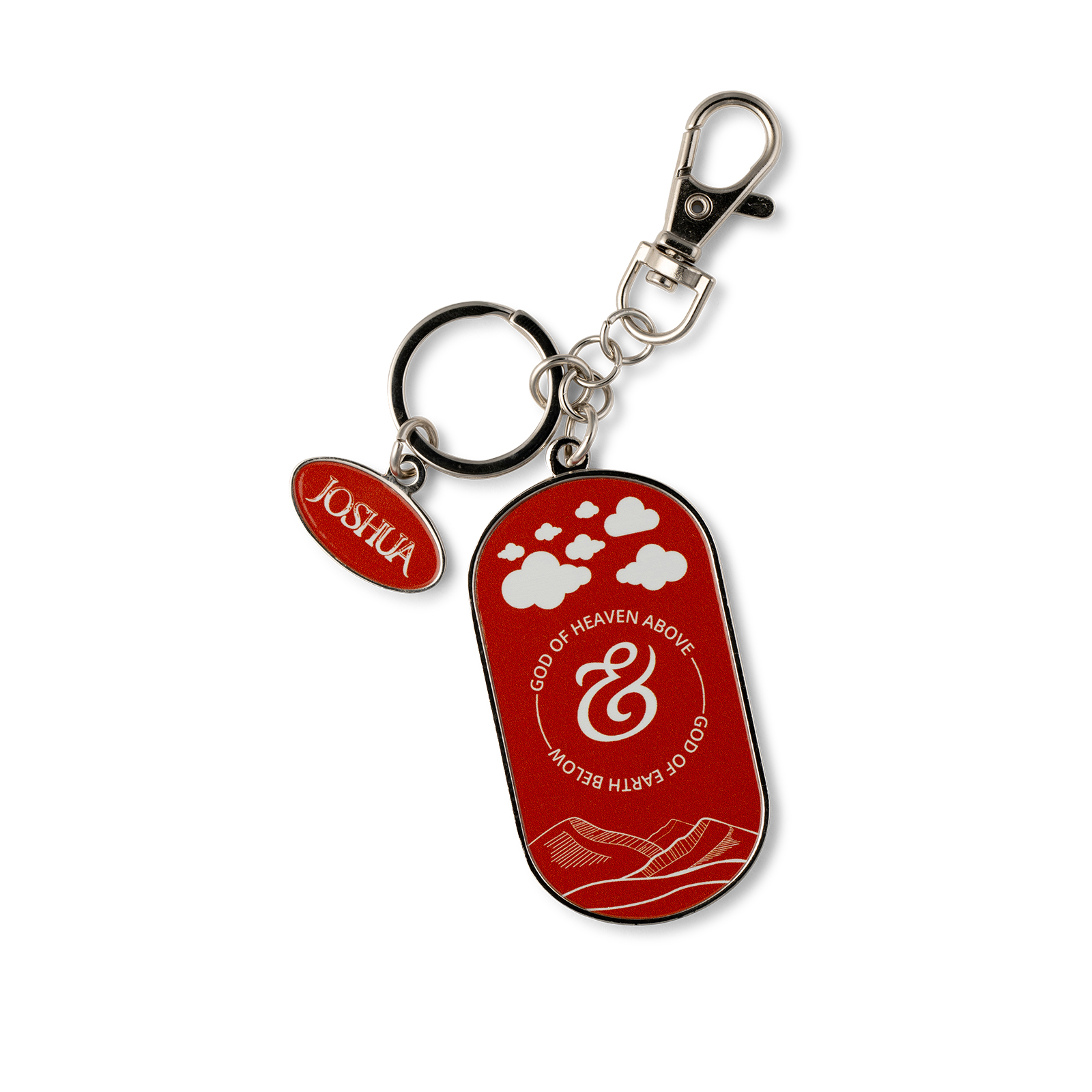 JOSHUA GOD OF HEAVENS ABOVE ENAMEL KEYCHAIN WITH CHARM