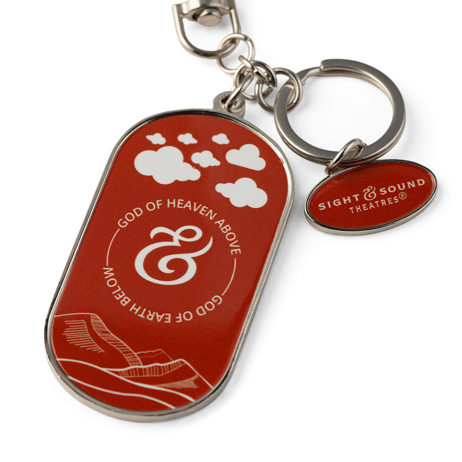 JOSHUA GOD OF HEAVENS ABOVE ENAMEL KEYCHAIN WITH CHARM