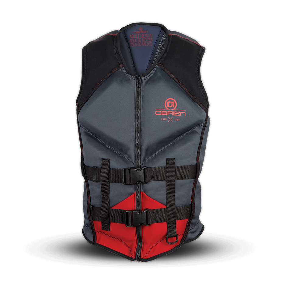 O'Brien Traditional Neo Watersports CE Buoyancy Aid Impact Ski Vest Red 56406 