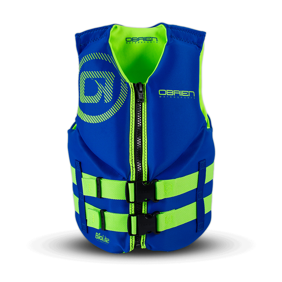 Blue Life Jacket Watersports Safety O'BRIEN Mens 4 Buckle Buoyancy Vest 