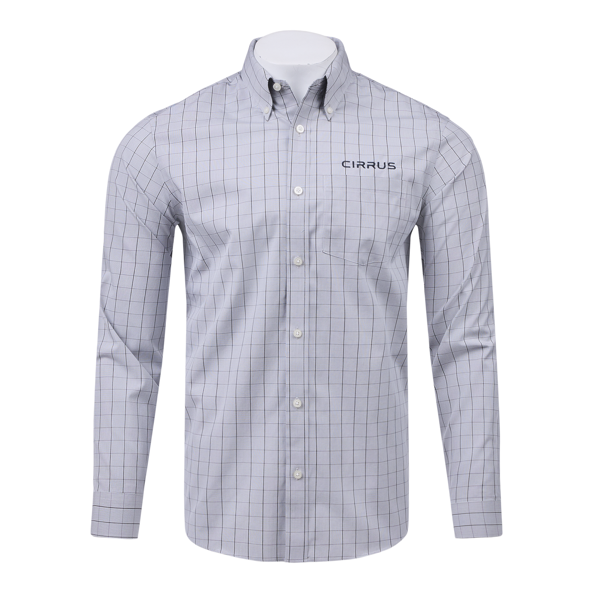 window pane dress shirt Mizzen + Main Leeward Navy/White Windowpane