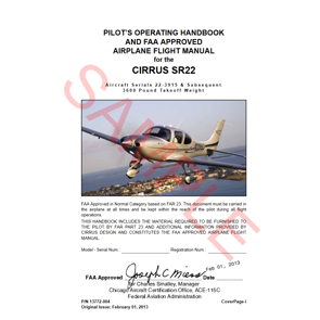 SR22 FAA POH (13772-004, Perspective w/ 3600lb)